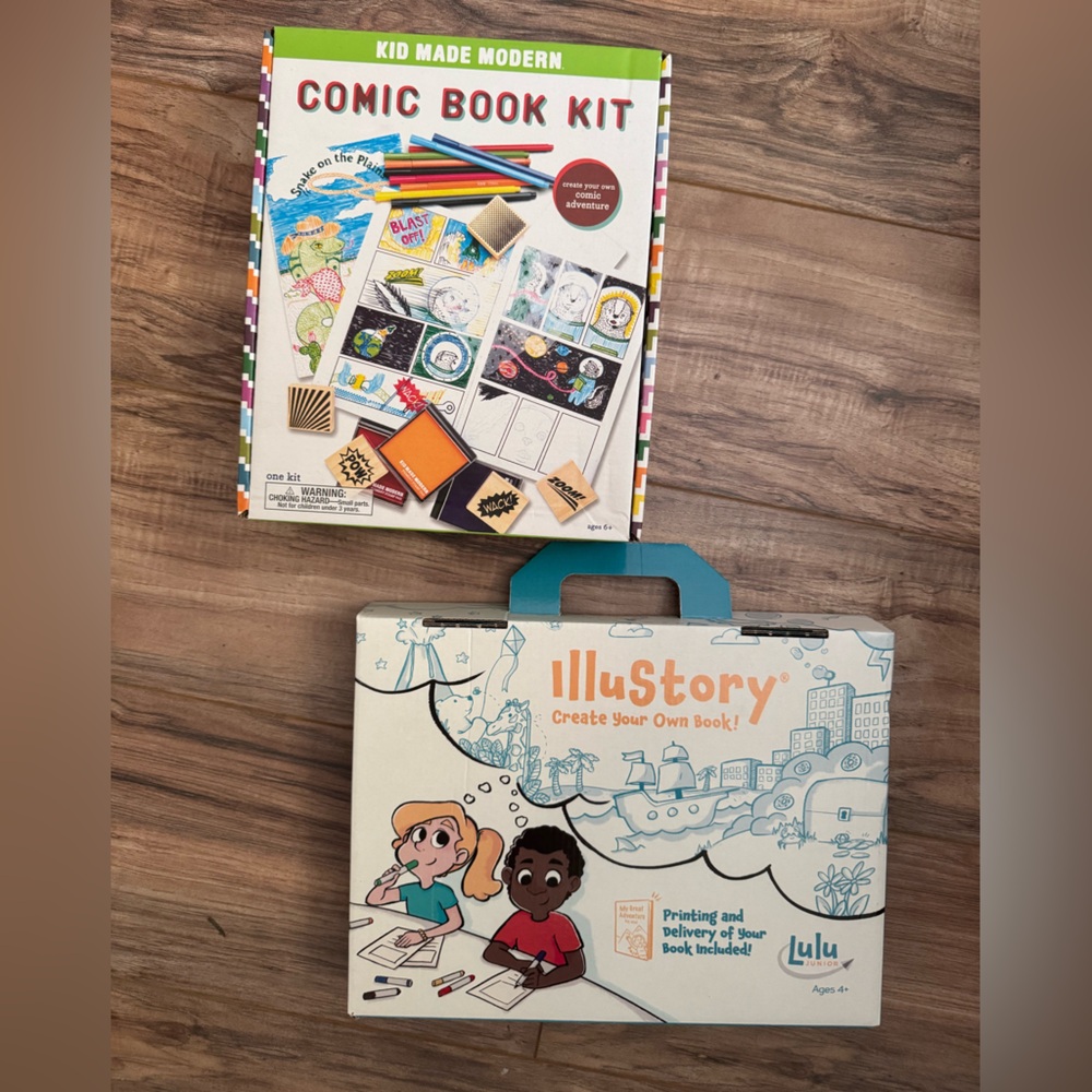 Comic Book Kit.  Kids Art. Create your own book. Kids book making kit.